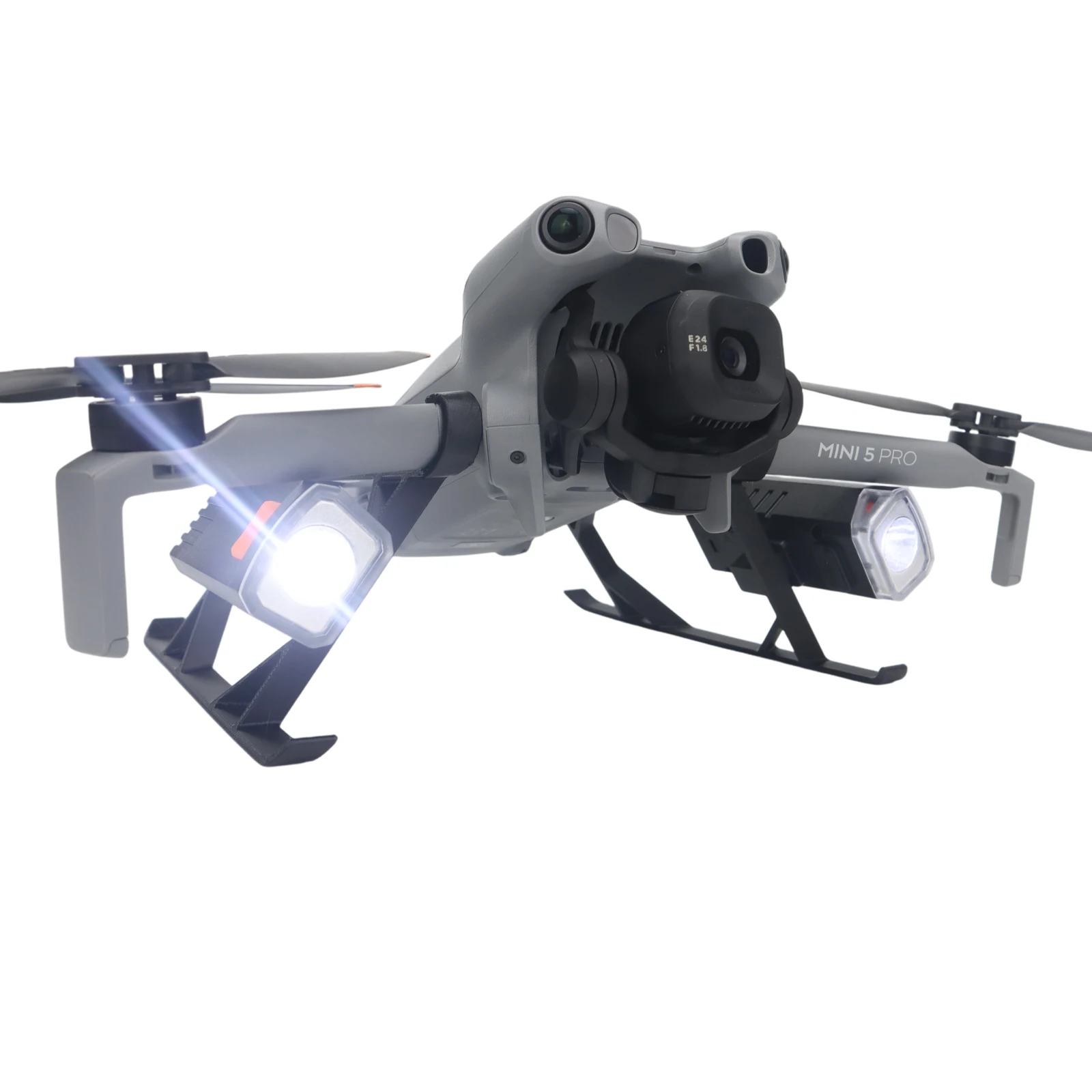 Height Extending Tripod with Dual Searchlights for DJI Mini 5 Pro Drone, Night Flight Lighting Accessories