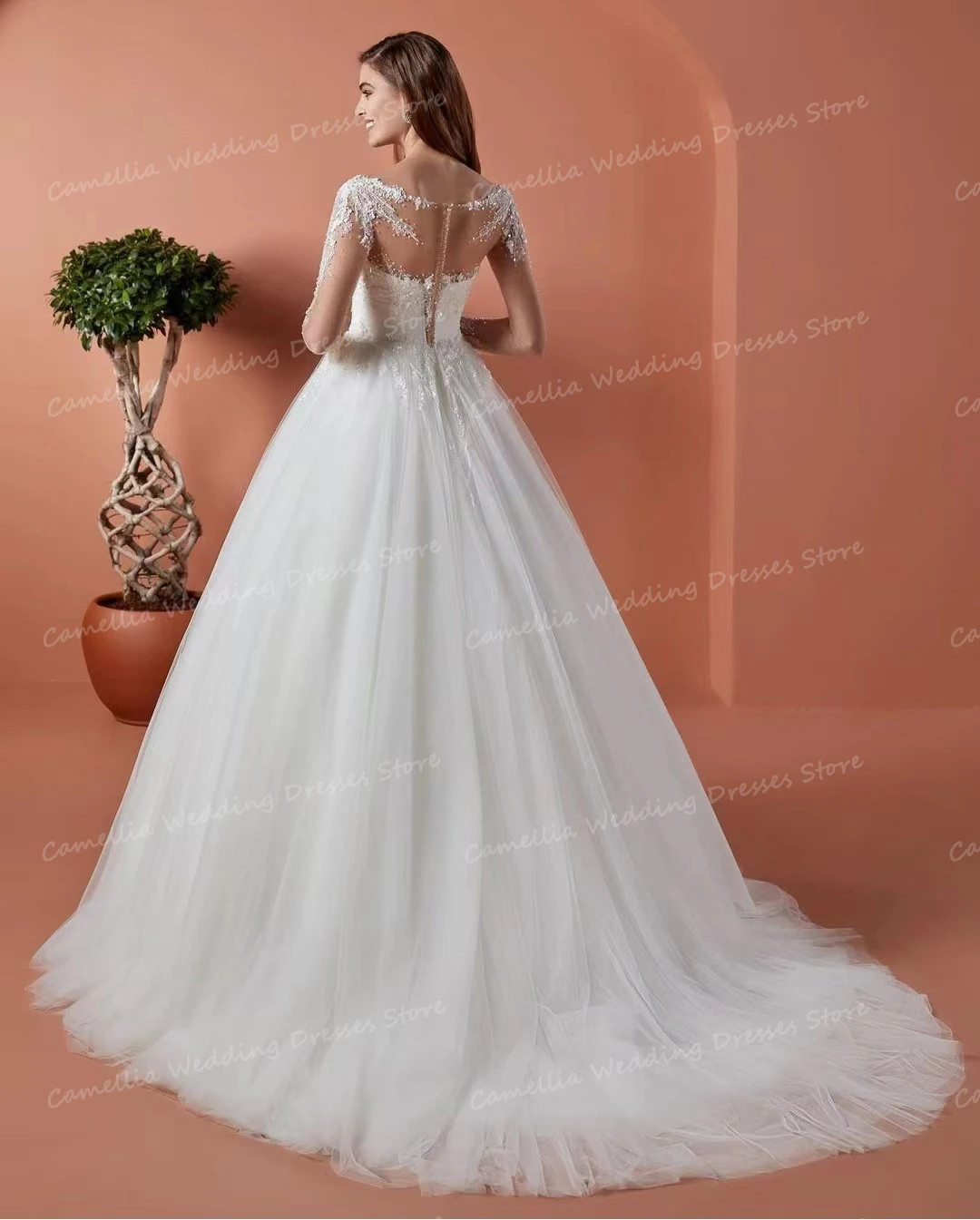 Robe de mariée sirène en dentelle de luxe pour femmes, robes de mariée en tulle, élégantes, sexy, appliques, dos nu, chérie, patients formels, quelle que soit la robe de mariée