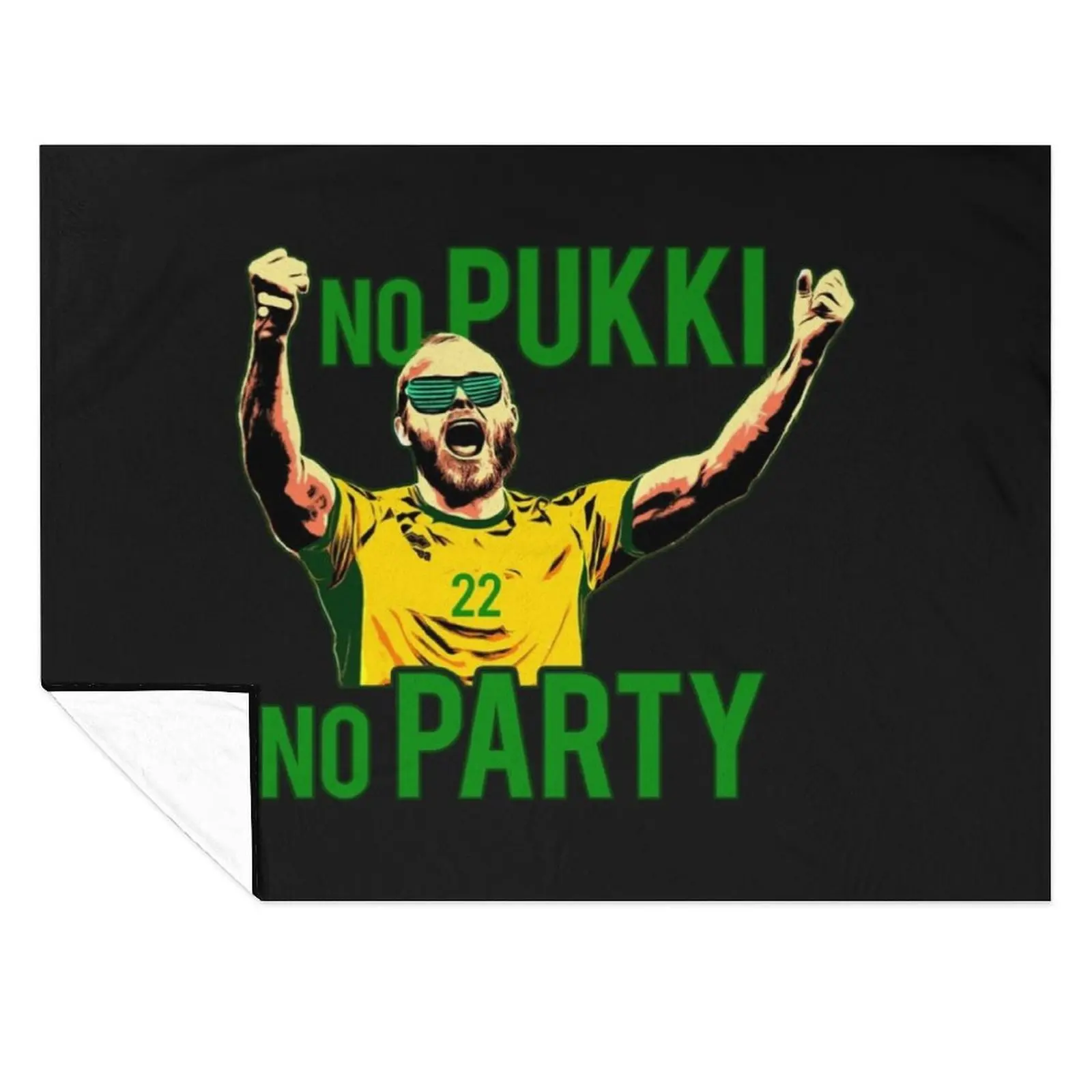 

No Pukki No Party Throw Blanket Custom Furry Camping Blankets