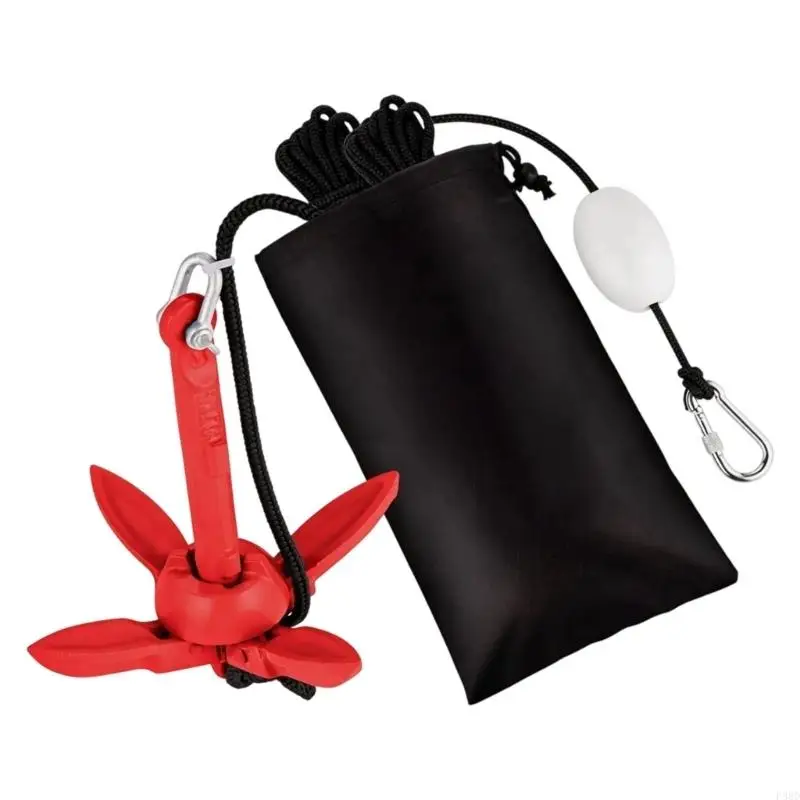 Small 4 Claws Foldable Mooring with Padded Case 1500G for Small Watercraft