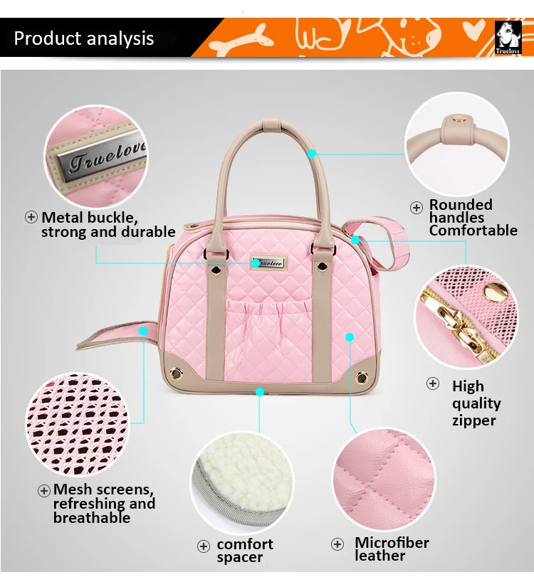 Truelove Pet Bag Pet Handbag Cat Shoulder Bag Suitable for Small Dogs and Cats Fashion Pet Outdoor Bag TLX6971