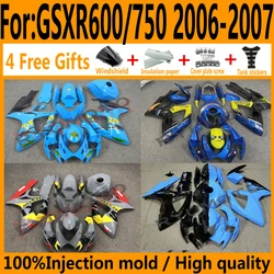 fit for GSXR 600 750 2006 2007 K6 gsxr600 gsxr750 06 07 full Fairing ABS Body Kit Motorcycle bodywork Fairings kits