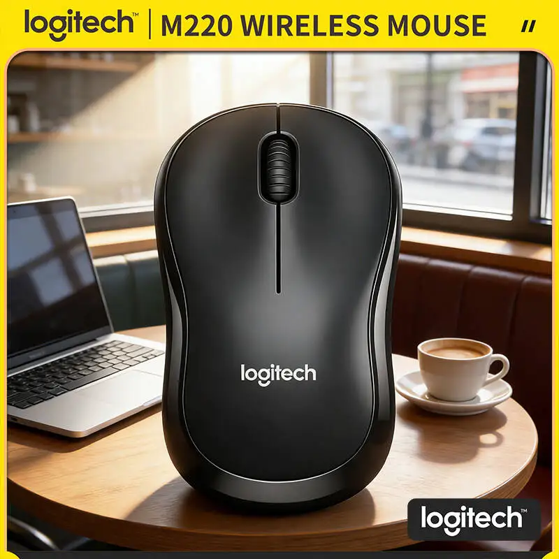 

Logitech M220 Wireless Mouse Silent Clicks 18-Month Battery Life 10m Range Compact Size For Travel Convenience