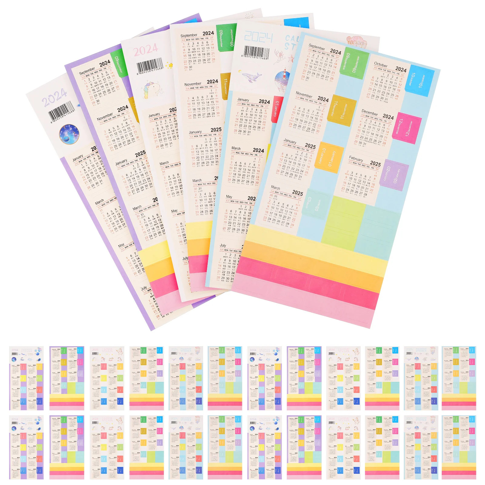 15 Sets Planner Stickers Calendar Month Stickers Book Tabs Notepad Calendar Stickers Index Tabs