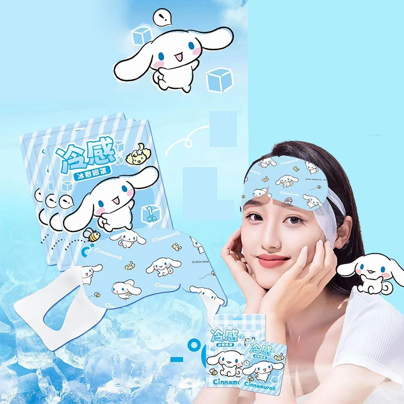 5Sheet Cartoon Sanrio Hello Kitty Disposable Hot Compress Steam Sleep To Relieve Eye Fatigue Eye Patch Eye Mask