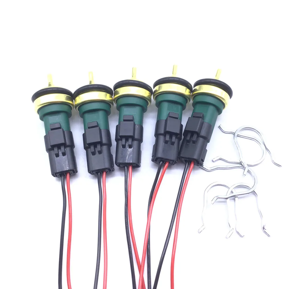 

5 x Engine Coolant Temperature Sensor Switch+Pigtail Connector for Mini R56 R55 R57 One Cooper S 13627535068 / 13 62 7 535 068