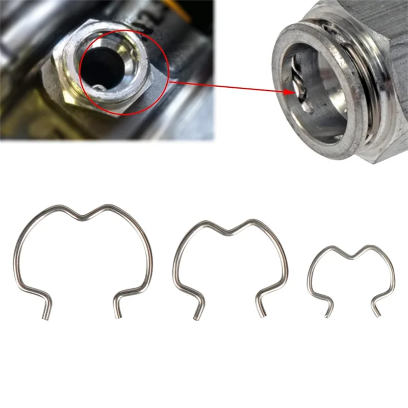 800-801 6-3/8Inch.6-1/2Inch.6-5/8Inch Quick Connector Clips Retaining Transmission Cooler Line Clips Silver Metal 18Pcs-FSM - Image 2