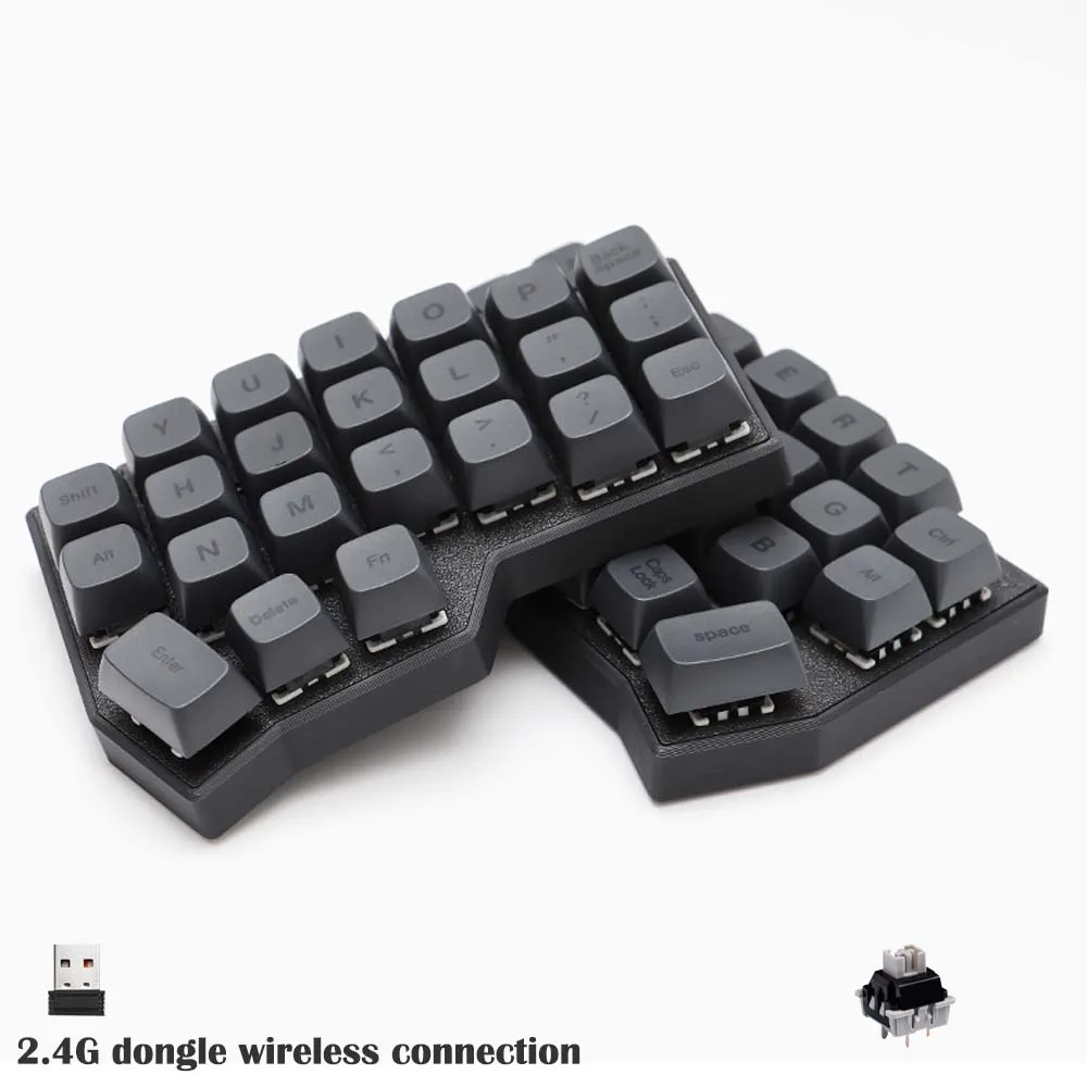 CORNE v4 分割自作キーボード 44キー+両側クリック付ノブ キー蓋有 Corne V4 Chocolate