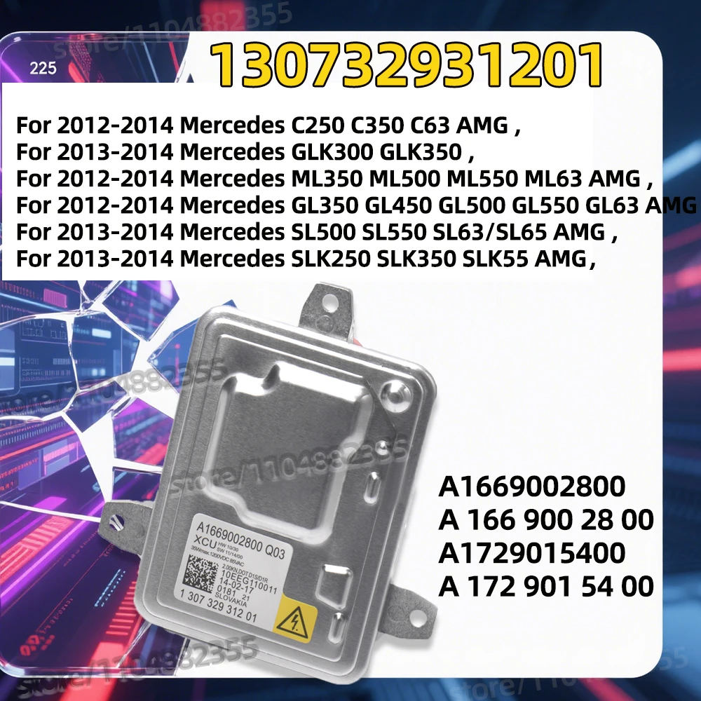 

A1729015400 Модуль балласта ксеноновых фар HID 130732931201 для Mercedes C250 C350 C63 AMG GLK300 GLK350 ML350 ML500 ML550