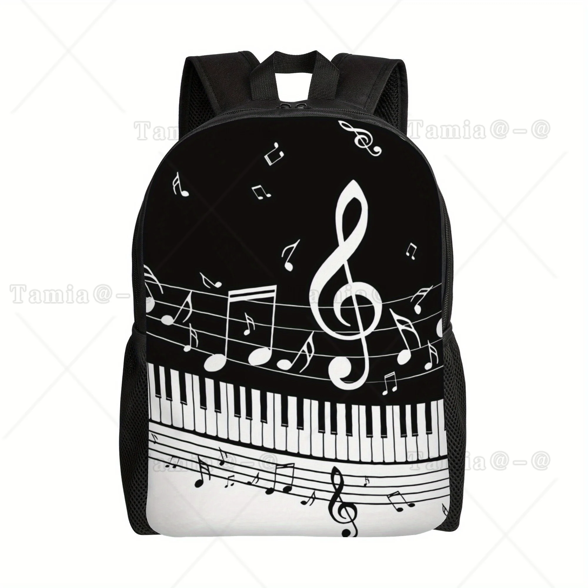 Music Notes Backpack Bag Large Capacity Computer Laptop Bag Book Bag For Work Travel Office College