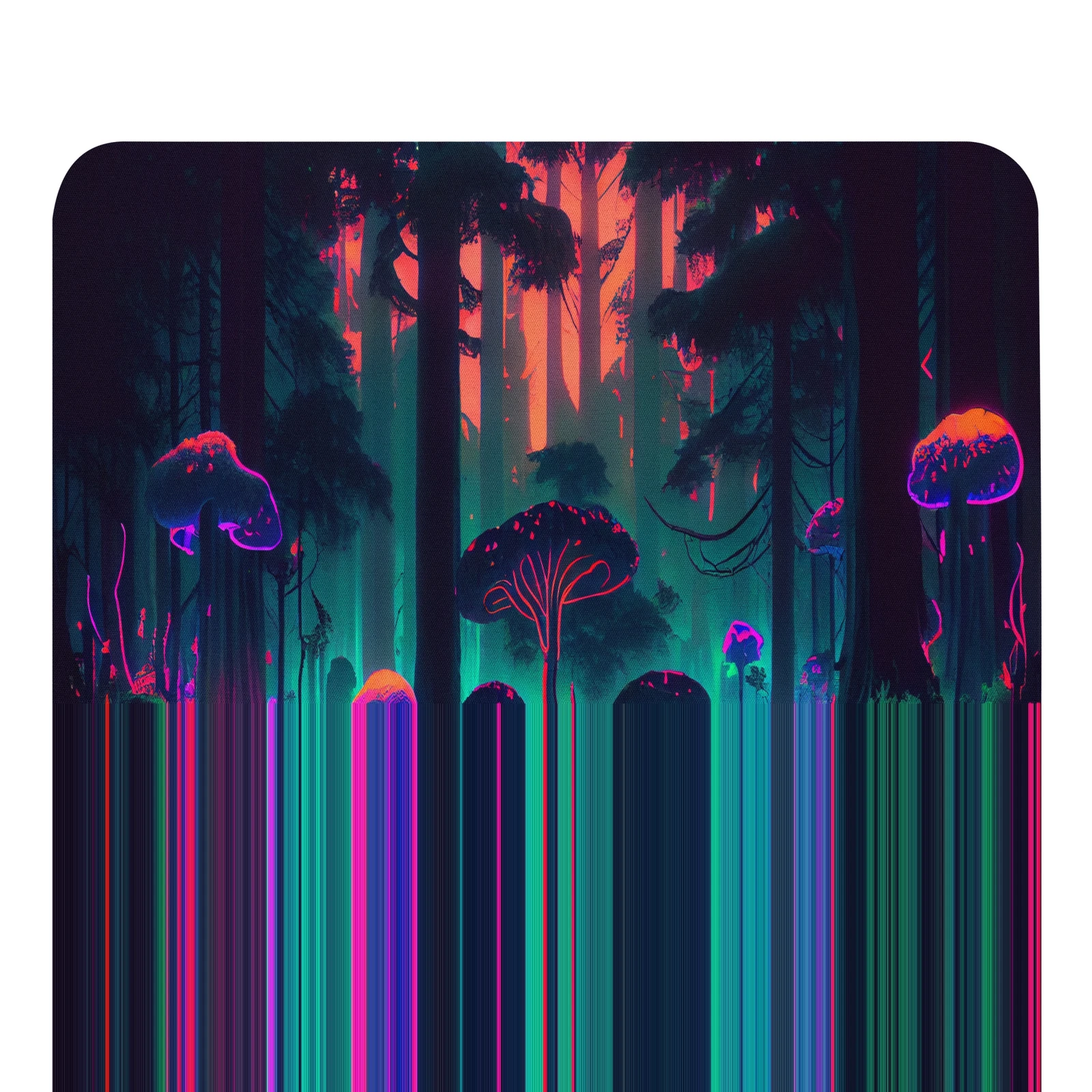 

A common mouse pad with neon mushrooms in the forest Gamer Office Accessories PC Desk mats Computer mechanical keyboard