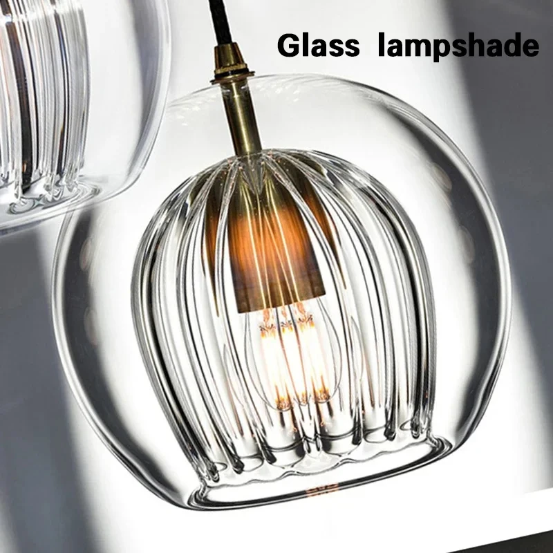 Modern Glass Pendant lamp Nordic Suspension Chandeliers for Living Dining Room Kitchen Bedside Hanging Lamp Fixture Luster