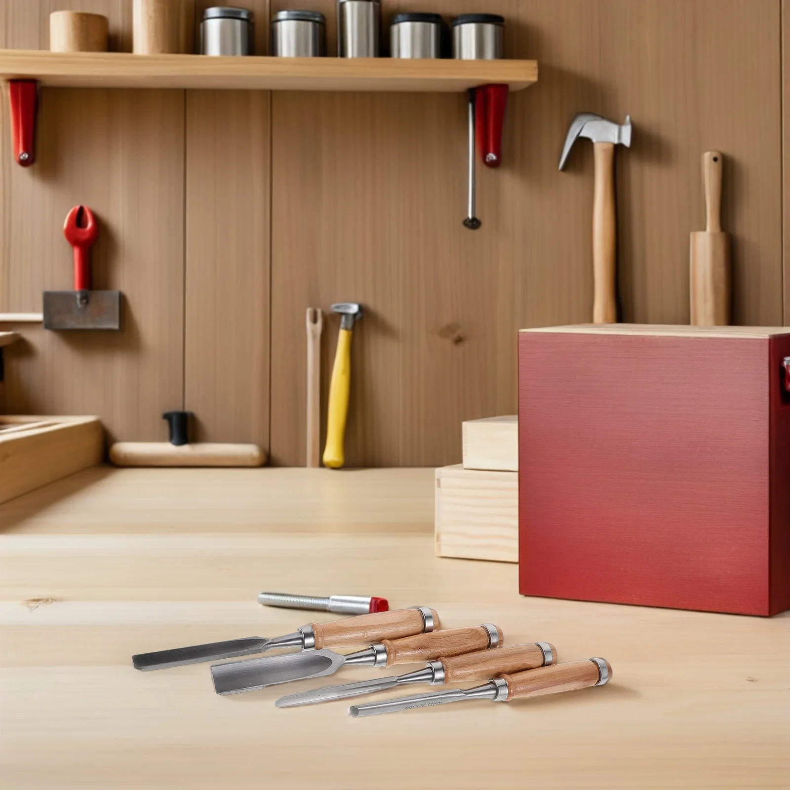 

4pcs Wood Carving Chisel Set 6/12/18/24Mm Semi-Round Gouge Steel Woodworking Tools For Carpentry Sculpting Renovation Hand Tool