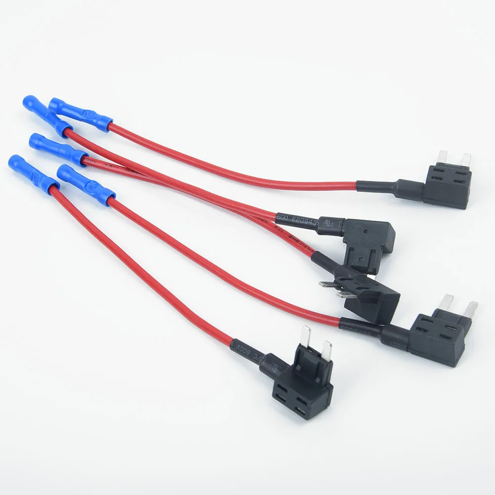 Mini blade Fuse holder Back Tap Accessory Circuit Slpice 12V Soldering Adapter Replacement 10pcs set Practical