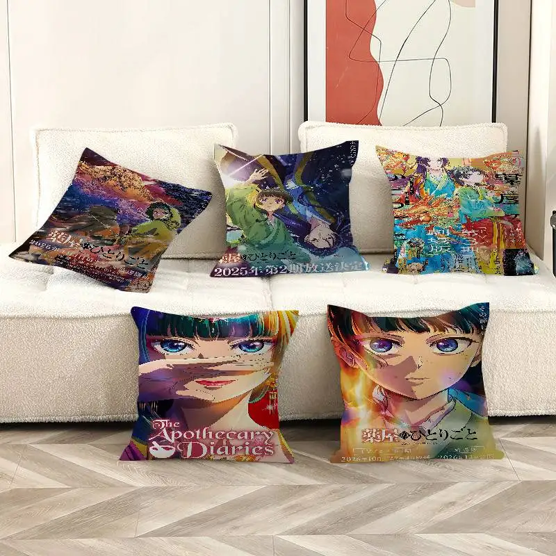 

The Apothecary Diaries Anime Pillowcase Toon Gift Cushion Cover Bedroom Home Sofa Chair Seat Decor Pillow Case