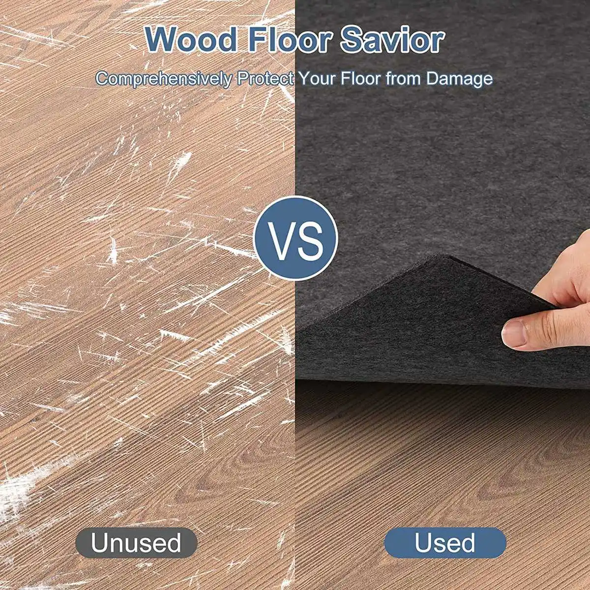 A33Z-Tappeto di protezione per il pavimento Sedia da ufficio Tappeto sottostrato Tessuto jacquard Sedia da scrivania per tappeti e pavimenti duri