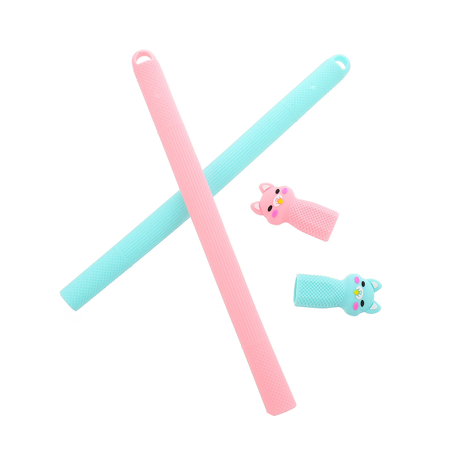 

2Pcs Handwriting Pen Protector Soft Silicone Smooth Nonslip Antidrop Cover for Pencil 2 Long Time Use Stylish