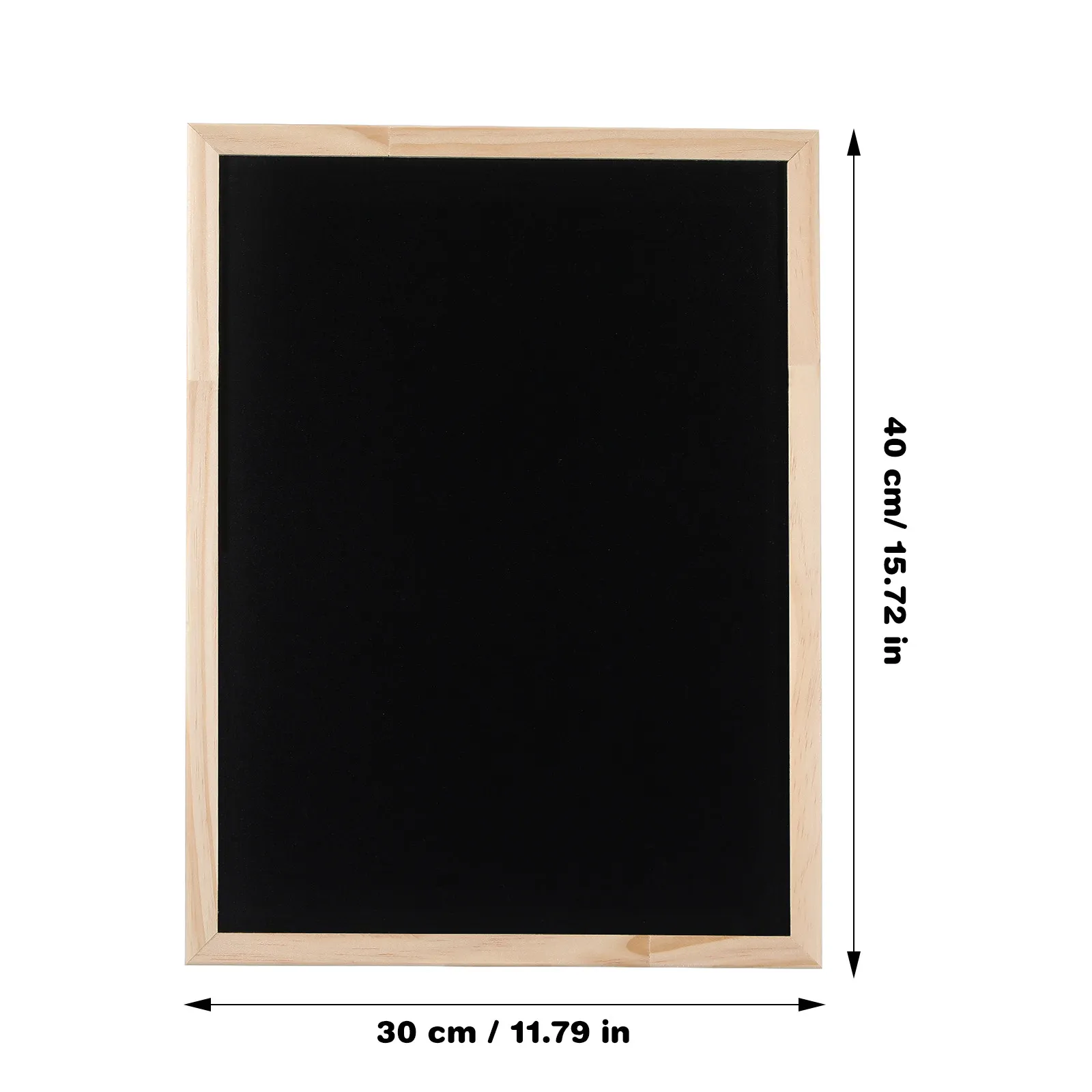 Wall Mounted Framed Chalkboard Sign Made of Solid Wood Single Sided Erasable Surface Stylish Rustic Design for Home Office