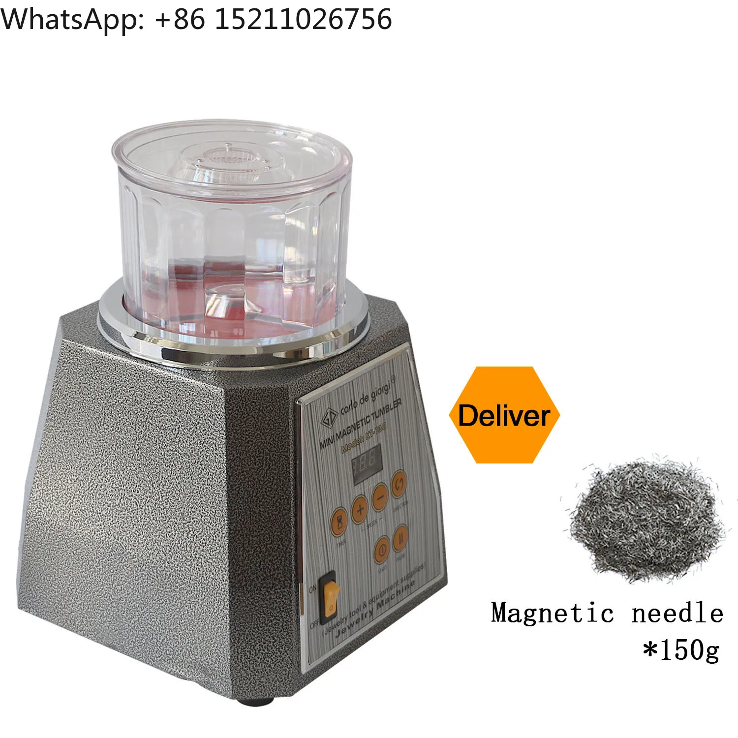 Boasta Factory KT-130 آلة تلميع مغناطيسية 250 واط 2000 دورة في الدقيقة بهلوان 600 جرام أدوات تنظيف المجوهرات إزالة الأزيز التشطيب الملمع #2