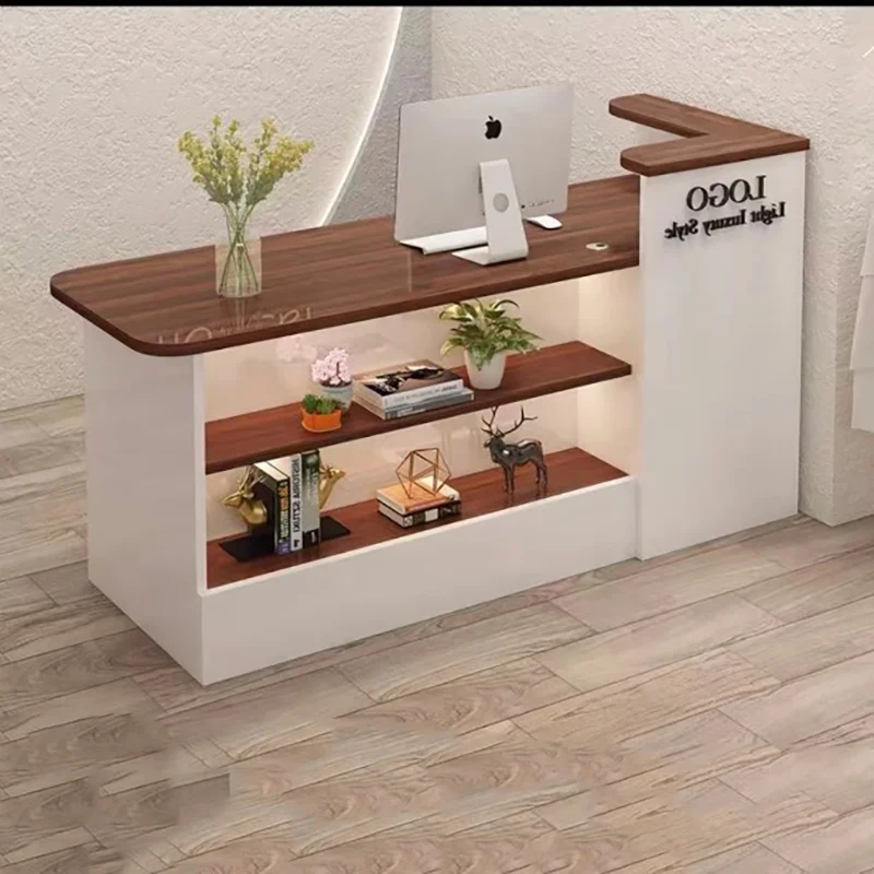 Aesthetic Luxury Reception Desk Counter Decorations Beauty Modern Reception Desk Counter Office Hair Salon Salon Furniture