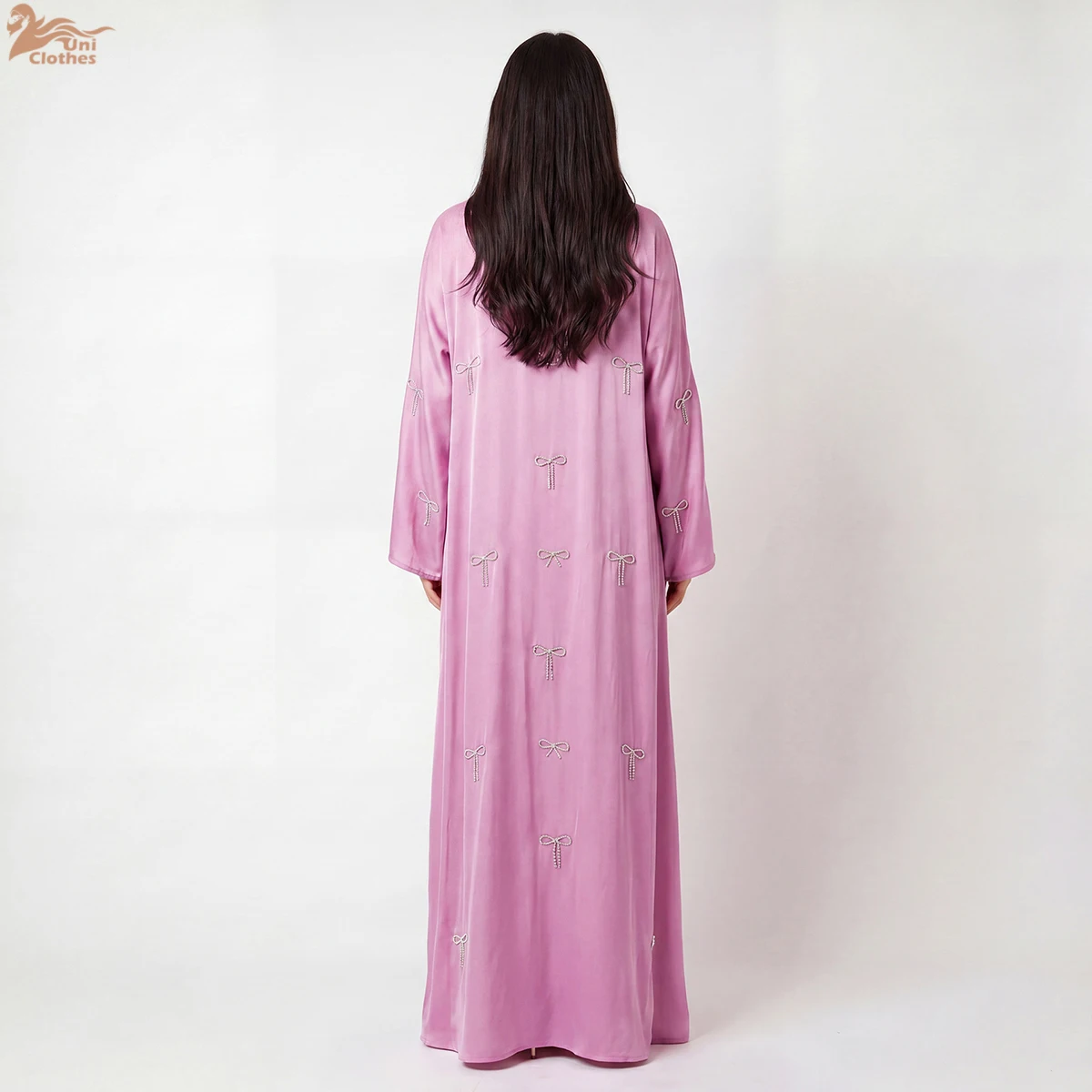 Zahraa 2026 Eid New Abaya Dubai Luxury Women Abaya Nida Diamond Bow 2PC Abaya Set Elegant Modest Abaya Women Muslim Dress