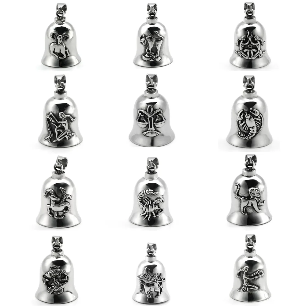Twelve constellations bell key chain motorcycle bell riding exorcism accessories