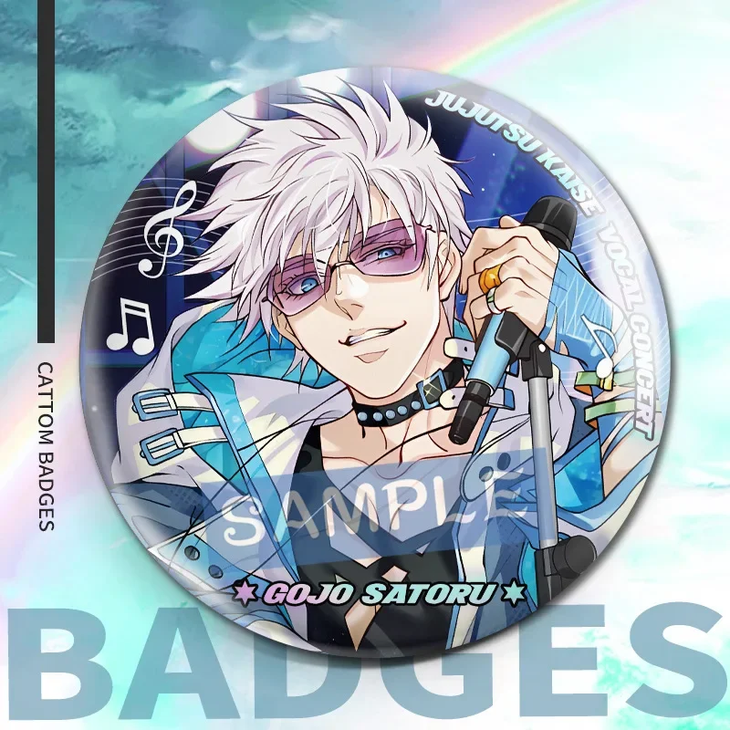 Animation Derivatives Bar Badge Singing Band Style Itadori Yuji Fushiguro Megumi Gojo Satoru Creative Clothes Decoration Present