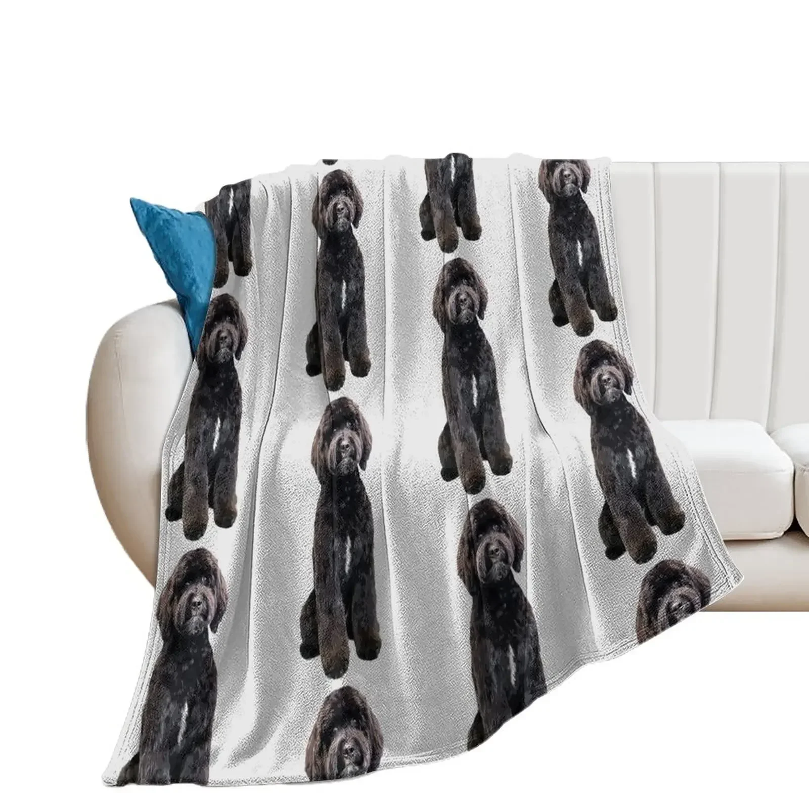 

Black Labradoodle Goldendoodle Throw Blanket Luxury St Hairys Warm blankets and throws Blankets