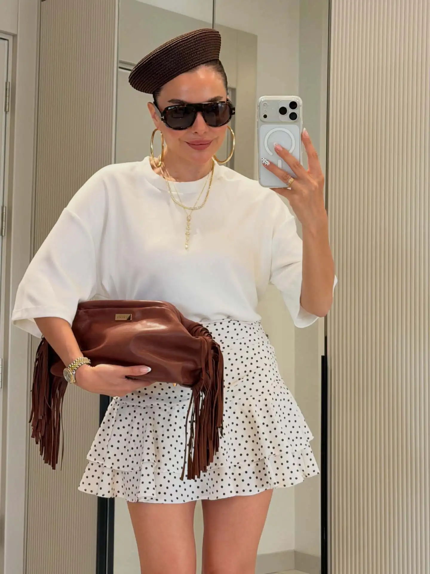 Heart-shaped Hollow Out Loose Summer Tops Women Casual O-neck Short Sleeve Backless White T-shirts Female High Street Tops