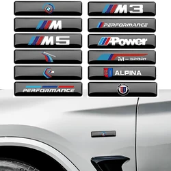 10 Stück 3D-Epoxid-Auto-Karosserie-Innen- und Außendekorationsaufkleber für BMW M Performance M3 M4 M5 Power Alpina Badge Dekor-Zubehör