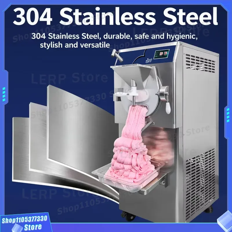 5 Program Hard Ice Cream Maker 48L/H Stainless Steel Italian Style Commercial Batch Freezer Machine for Business Use