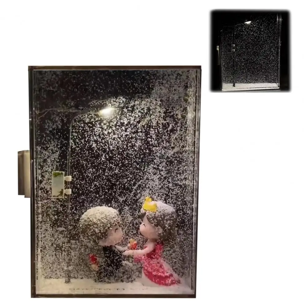 ضوء ليلي آمن، مشهد ثلجي، ضوء ليلي، مصباح شارع ليلي ثلجي، أضواء عيد الميلاد، مشهد ثلجي واقعي، ضوء ليلي للداخل