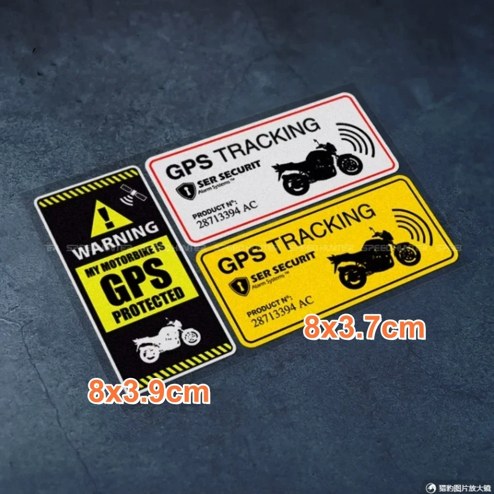 Reflective GPS Tracking Warning Stickers Anti-Theft Vinyl Decals for Motorcycle Car Vehicle Security Decor 1Set