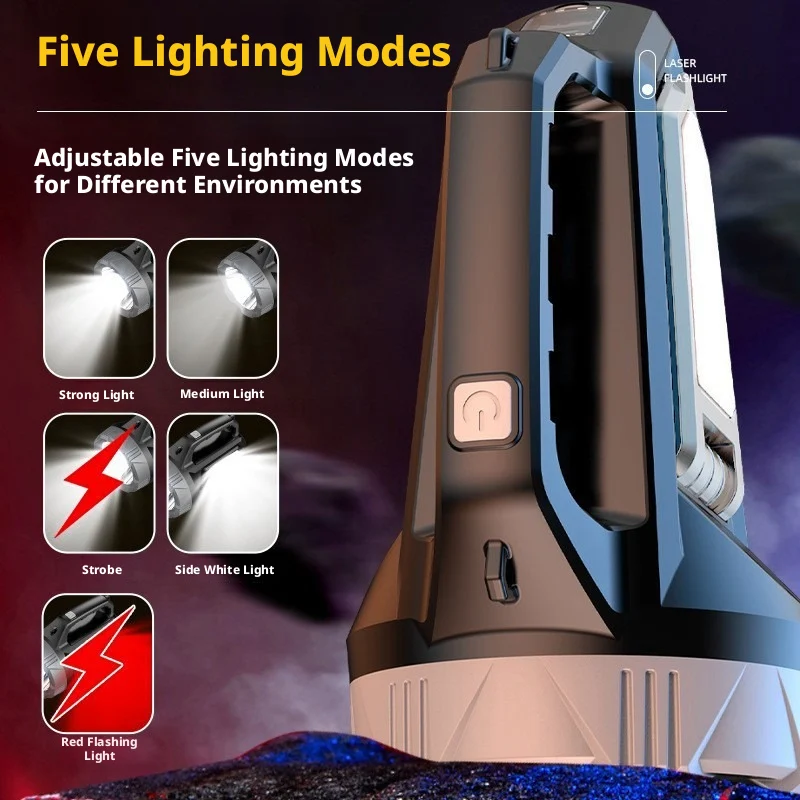 Solar-Powered High-Intensity Emergency Lantern, Multi-Functional  Lamp with Red Warning Light for Home Use  Outdoor Camping image 4