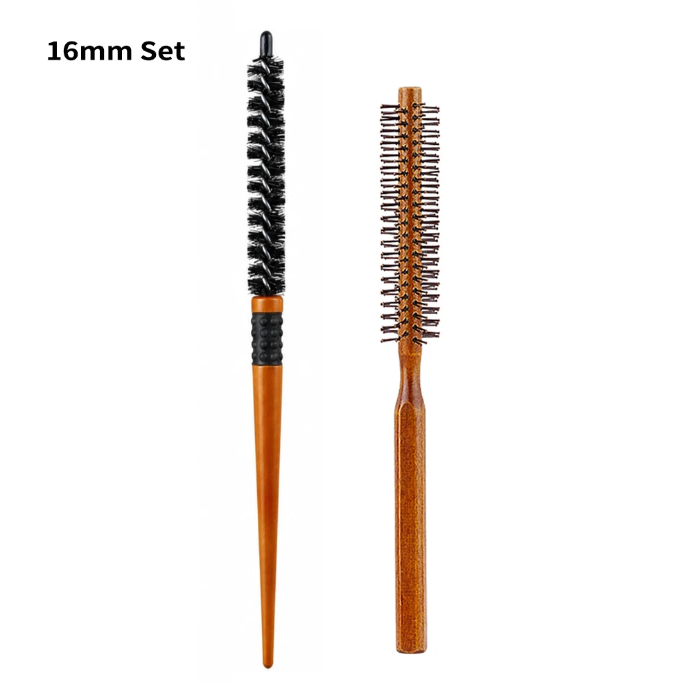 2-teiliges Pro Mini Holz-Rollkamm-Set, Twist-Rundkamm, Salon-Lockenbürste für Volumen-Styling, Friseurwerkzeuge – Detail 20