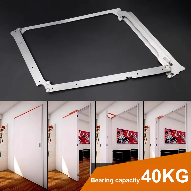 Ferramenta per porta pieghevole in acciaio Ferramenta per porta pieghevole esterna in legno 180 - Set di ferramenta per porta pieghevole