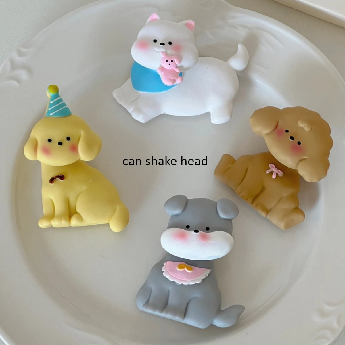 

2pcs Personalized and Funny Can Shake Head dog Refrigerator Magnets Creative Fridge Photo Message Magnet Decorative