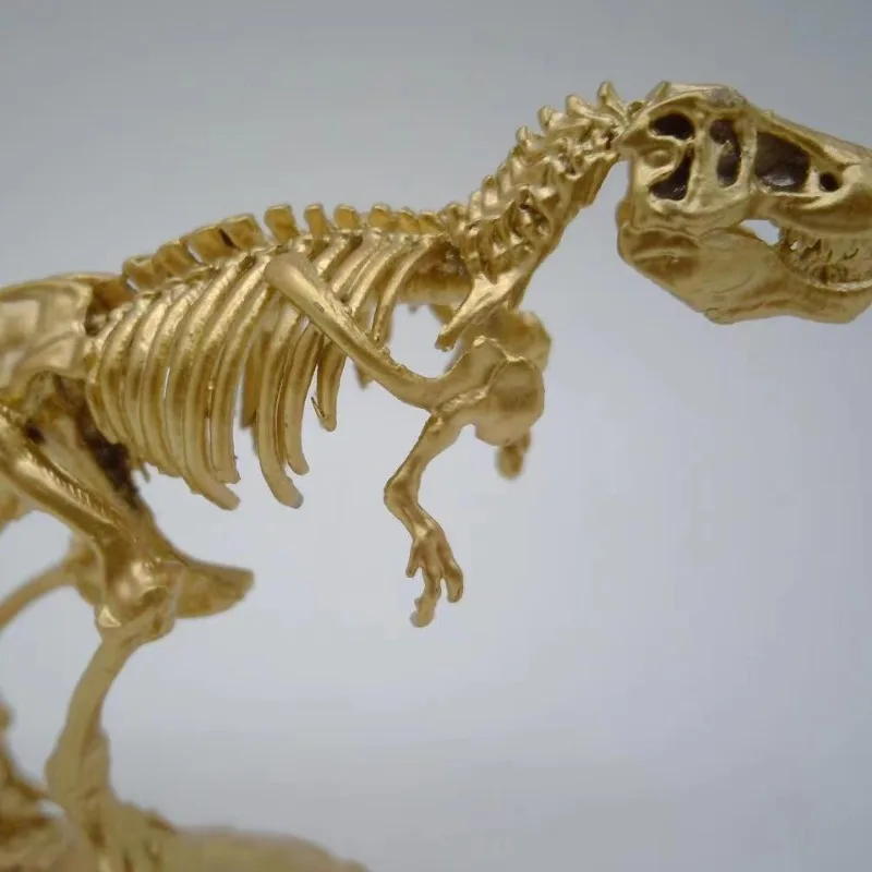 Creative Solid Metal Dinosaur Figurine, Mini Retro Animal Sculpture Desktop Ornament for Living Room Office Shelf Home Decor
