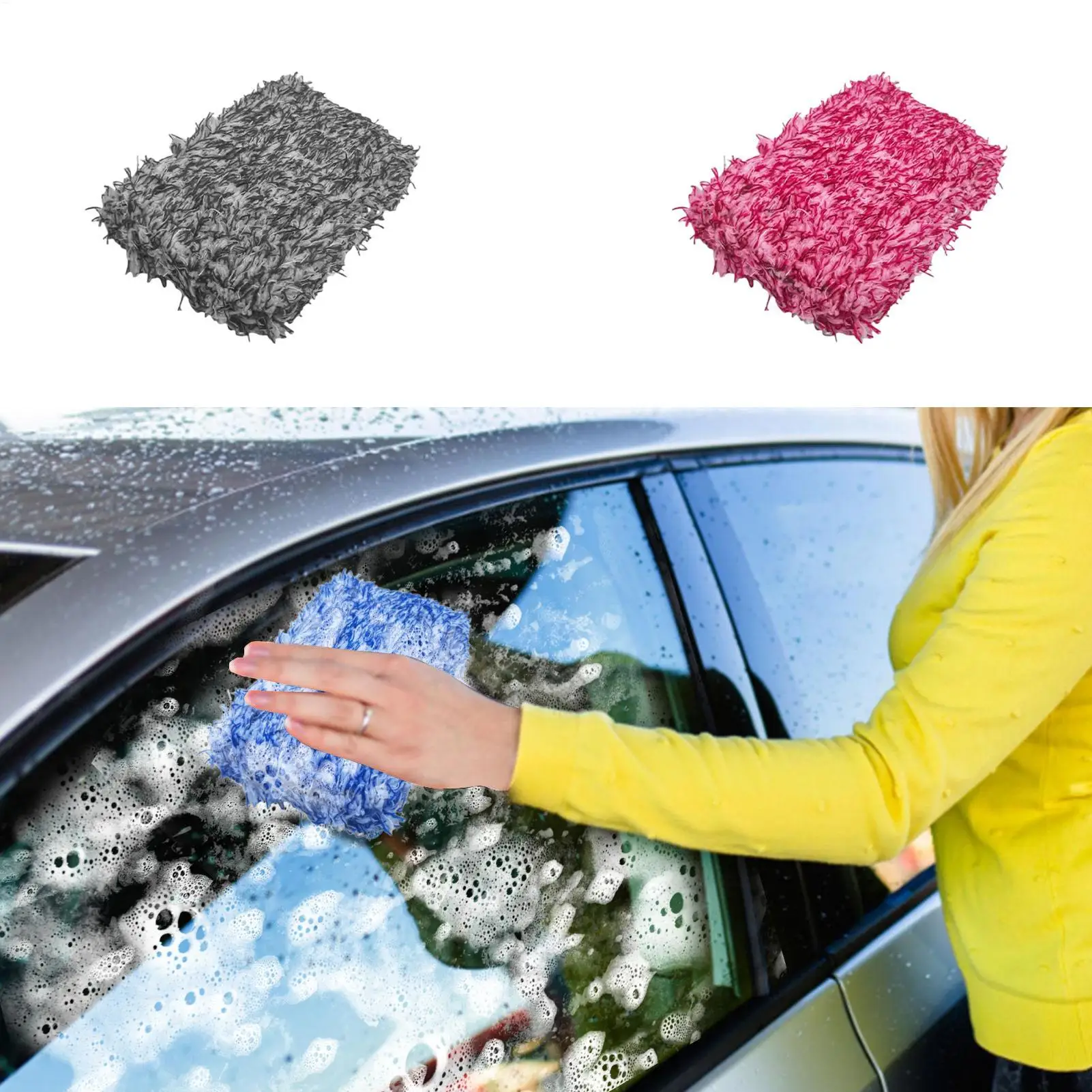 

Губка для мытья автомобиля, плюшевая подушечка из микрофибры, многофункциональные чистящие подушечки, губка для мытья в машине, для автомобилей, грузовиков