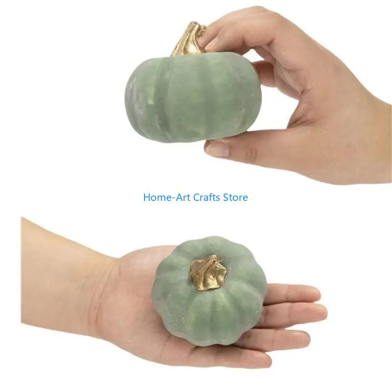 Y3NA 10Pcs Artificial Pumpkins Green Foam Pumpkins Green Autumn Festival Decoration for Thanksgiving Halloween Basket Display