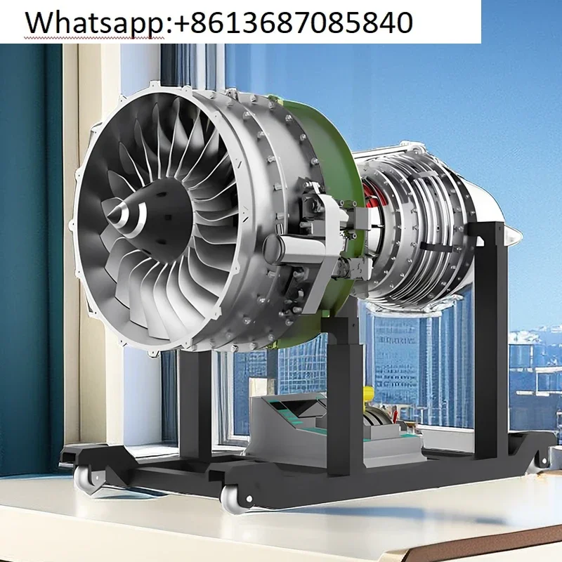 Aviation Turbofan Engine DIY KIT 1/10 Metal Jet Engine Model Assembled Engine Model Toy Gift Twin Shaft Turbofan