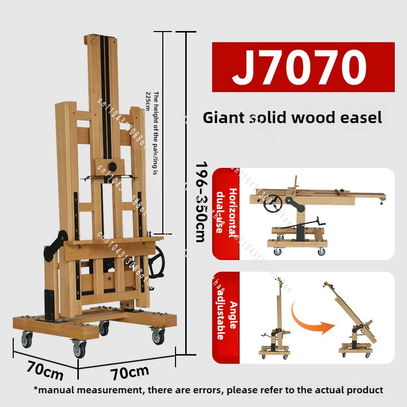 Art Special Multi-functional Flat Stand Dual-use Master Teaching Double Rocker Beech Wood Large-scale Oil Painting Easel