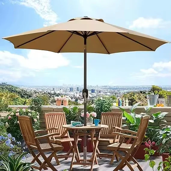 2026 2026 High Quality Waterpoof Sun Garden Windproof Umbrella with Base Hanging Patio Parasol for Beach Market Park Outdoor Use