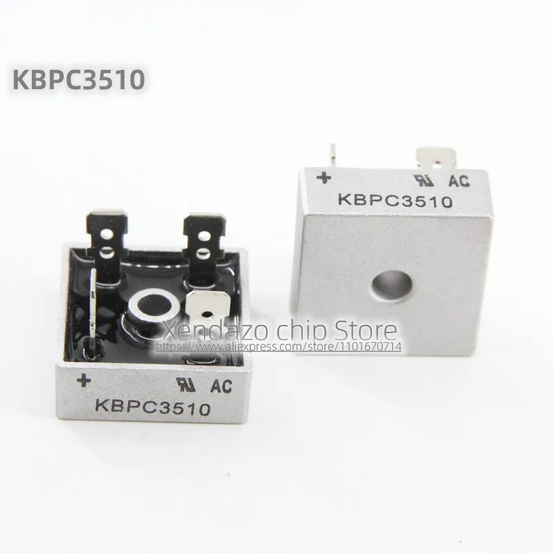 5pcs/lot KBPC3510 KBPC 3510 Voltage 1000V current 35A single-phase rectifier bridge KBPC-4 package Original genuine