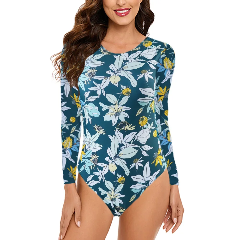 Bikini de una pieza, traje de baño 2025, traje de baño sin espalda para mujer, traje de baño Floral, ropa de playa, Monokini, trajes de baño para mujer