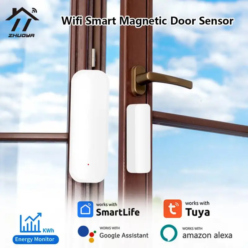 

Датчик двери и окна Tuya Wi-Fi, обнаружение состояния дверей и окон, приложение, дистанционное управление, простая установка