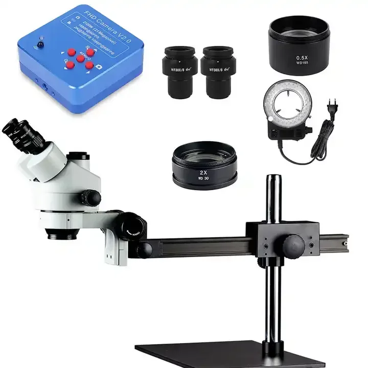 

3.5X-270X zoom Trinocular Stereo Repair Microscope Textile Industry Inspection Industrial Testing Maintenance Microscope