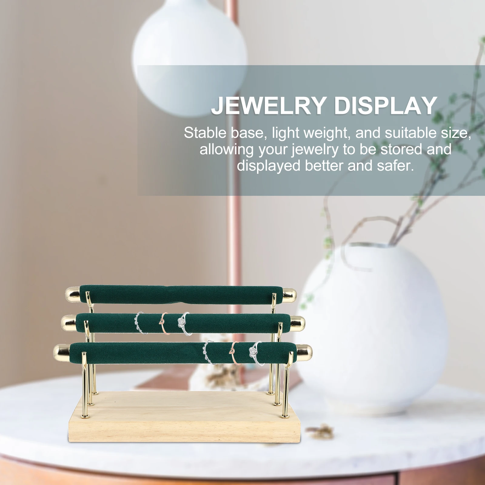 

Ring Storage Rack Rings Holder Stand Jewelry Portable Organizers Flannel Display