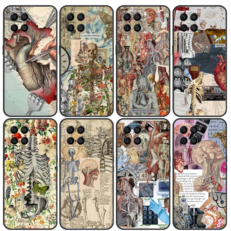 Human Organs Brain Kidney Medical Case For Samsung Galaxy M14 M34 M54 M13 M23 M33 M53 M21 M51 M30s M31s M12 M32 M52 M20 Cover