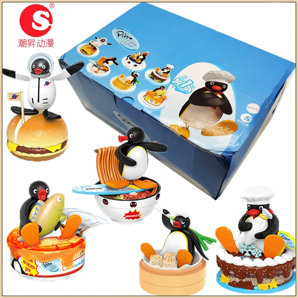 

New Genuine Pingu Gashapon Blind Box Fun Scene Series Anime Cute Surprise Collect Figures Model Kids Toys Gifts Multiple Options